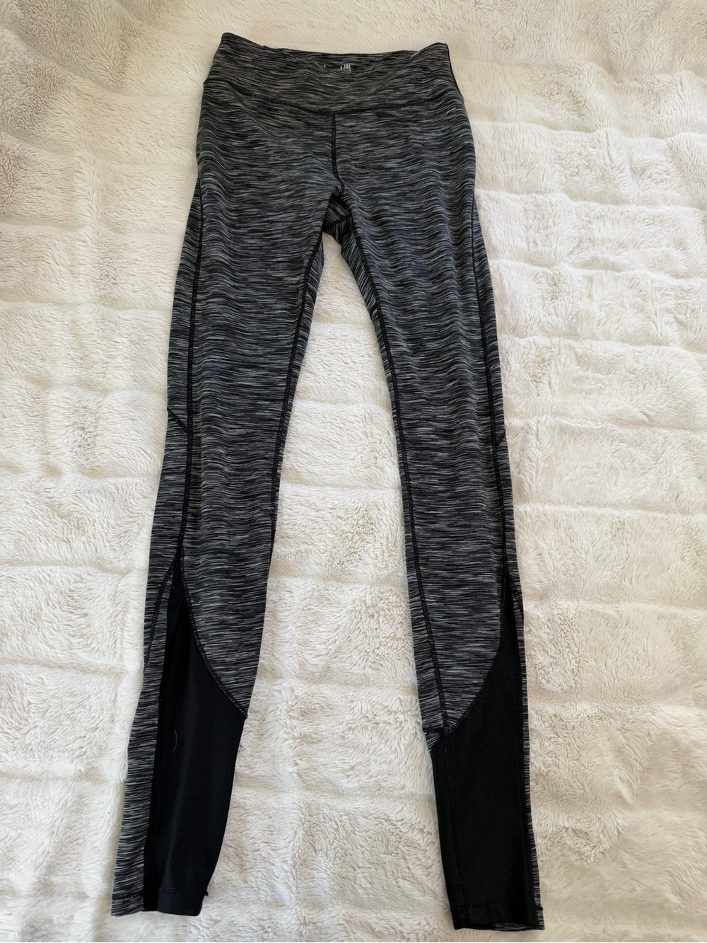 Kyodan Girls Black & Grey Space-Dye Performance Leggings